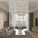 デコラティブパーテーション12枚セット幾何学模様花柄彫刻パネル部屋仕切り壁スクリーンリビング寝室オフィス用(132)