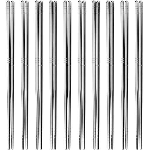 AOOSY箸10膳セット24cmステンレス韓国金属真空箸軽いお箸韓国食器自社工場で製造鏡面仕上げ食洗機対応..