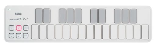 DTM - KORG定番USBMIDIキーボードnanoKEY2WHホワイト音楽制作DTMコンパクト設計で持ち運びに最適すぐに始められるソフトウェアライセンス込み25鍵