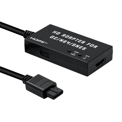 Rakuten - McbazelSFC/N64/ゲームキューブ専用HDTVからHDMI変換アダプターアスペクト比切り替えスイッチ内蔵4:3から16:9変換可能HDMI変換接続コンバーター-SFC/N64/ゲームキューブ対応-ブラック