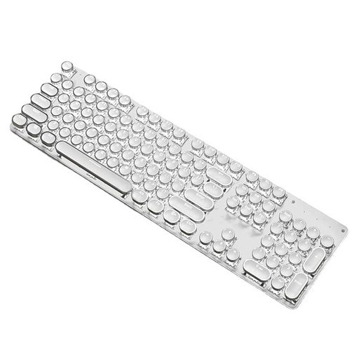 EWEADNメカニカル式ゲーミングキーボード タイプライター風フルキーボード アンチゴースト 防衝突 RGB発光LEDバックライト付き 英語配列 WINDOWS/MAC対応 BLUETOOTH/2.4G/有線 オフィス&ゲーム用