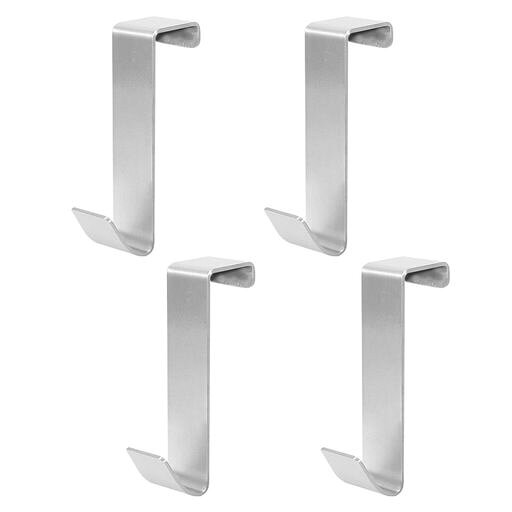 【製品仕様】ドアフック4個組-Sサイズ:2*2*7.7cm。厚さが約1.3~1.9までの戸棚のドアや折れ戸に使用可能、扉と上部の隙間は約1.5mm以上が必要です。 【便利に収納】使う頻度の高い衣服やバッグなどの収納にピッタリです。箪笥や戸棚などのドア・引き出しにかけておけば上着などを気軽にかけられ、忘れ物の心配がなくなります。4個セットになっているので、リビング・トイレ・台所・ランドリールームなどお好きな場所にお好きな数を取り付けることが可能です。どんな場所でも必要な物をかけられるのでお部屋の収納をスマートに対応できます。 【取り付け簡単】穴あけやネジ締めが不要で扉の上に嵌めるだけでしっかりと設置できます。場所を変えたい時にはサッとハンガーを取り外しができますし、邪魔にならず広く使える定番アイテムです。 【オシャレ&amp;実用性】高品質のアルミニウム+ステンレス鋼を採用して、丁寧に仕上げた白と黒の塗装では錆びにくく、優れた耐久性を持ちながらどんなインテリアにも合わせやすいデザインです。