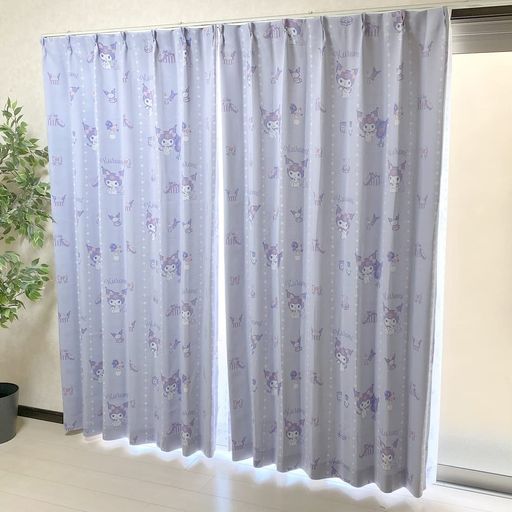 サンリオ(SANRIO)クロミ2級遮光遮熱カーテン幅100x200cm丈2枚セットサンリオSANRIOマイメロマイメロデ..