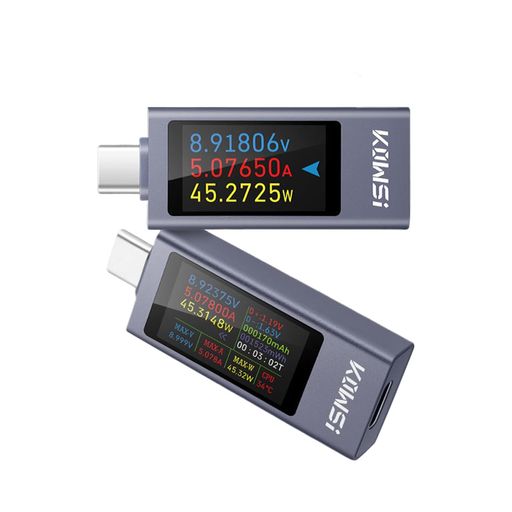 1.【 USB C チェッカー】電圧、電流、電力、容量、電気エネルギー、タイミング、CPU温度など、さまざまなパラメータをリアルタイムで監視します。1つの画面に複数のパラメータを表示し、充電電圧や電流などのパラメータ情報を一目で確認できます。 2.【製品詳細】サイズ:53x20x9mm。CNC金属製シェルを採用し、防塵・防落下設計で耐久性を強化。1.06インチTFT高清ディスプレイを採用し、視認性が向上。 3.【双方向電流テスト&amp;高速充電】TIINA226収集チップを使用し、双方向の電圧・電流をより正確に測定します。急速充電テストをサポートし、データ保存の際には電源オフにも対応しています。PD2.0、3.0、PPS、QC2.0、3.0、FCP、SCP、AFC、PE、DASH、VOOC、Super VOOCなど高速充電テストに対応します。 4.【3種類の表示ページ】テスターのボタンをクリックしてページを切り替え、ダブルクリックでボタン操作を行い、画面を回転させることで、さまざまな使用シーンに対応できます。