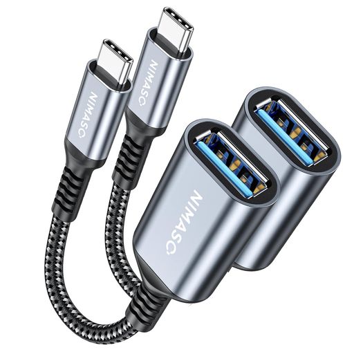 NIMASO USB C Ѵ ץ (TYPE C - USB 3.0 ᥹) 20CM OTG ֥ C Ѵͥ ...