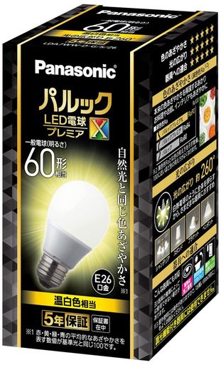 ѥʥ˥å ѥå LEDŵ ľ26MM ץߥX ŵ60 (7.4W) ŵ ΤȤ餹 ...