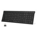 iCleverキーボードワイヤレスキーボード無線2.4GHz(レシーバー付属)テンキー付きType-C充電式日本語JIS配列薄型コンパクト静音軽量パンタグラフメディア機能パソコンデスクトップPC用ラップ…