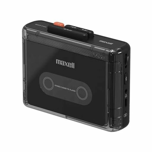 maxellBluetooth対応ポータブルカセットプレーヤー充電式ブラックMXCP-P100-BK