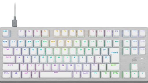CORSAIR K60 PRO TKL RGB ゲーミングキーボード CORSAIR 自社独自OPX軸採用 日本レイアウト かな印字なし -ホワイト- CH-911D11A-JP