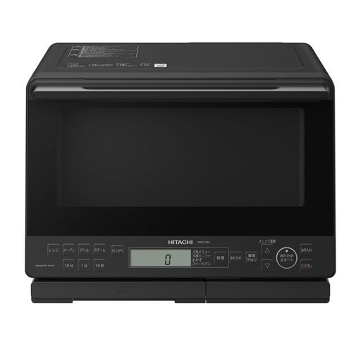 本体サイズ:幅487x奥行430x高さ365mm (ハンドル含む奥行寸法:461mm / ドア開放時奥行寸法:695mm) 庫内有効寸法:幅401x奥行344x高さ218mm 加熱方式:レンジ、オーブン、グリル、スチーム、過熱水蒸気 センサー種類: 重量センサー+蒸気・温度センサー レンジ出力:自動最大1,000W 手動1,000W,600W,500W,200W相当,100W相当