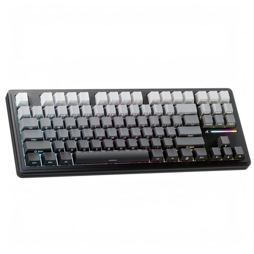 ATTACKSHARKM87PROコンパクト3モードメカニカルキーボードBLUETOOTH/ワイヤレス/有線2.4GHZTYPE-C87キー80%配列RGBライトホットスワップ対応ガスケット構造ゲーミングキーボード白翡翠軸