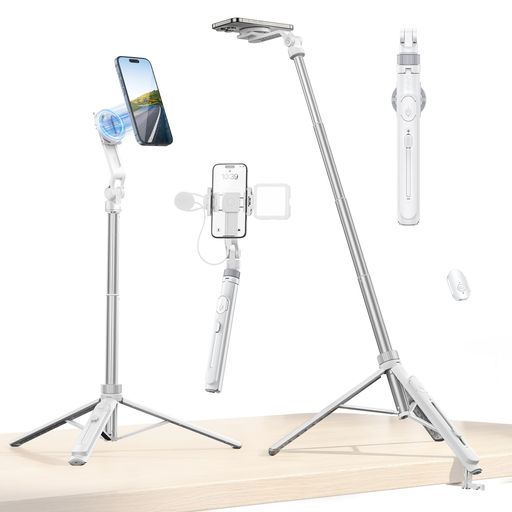 UlanziTT88自撮り棒Magsafe用2in1スマホ三脚じどり棒オーバーヘッドスマホスタンドiPhone/android対応コンパクトセルカ棒携帯卓上軽量360°+270°回転360°パノラマ撮影 UlanziTT88自撮り棒Magsafe用2in1スマホ三脚じどり棒オーバーヘッドスマホスタンドiPhone/android対応コンパクトセルカ棒携帯卓上軽量360°+270°回転360°パノラマ撮影