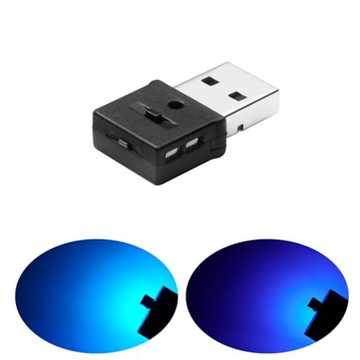 GIMUYAUSBLEDライト車内用Type-A8色照射方向切替メモリー自動点灯調光アンビエントライト雰囲気ライトRGB給電イルミネーションミニ小型軽量車アクセサリー簡単取付1個入り