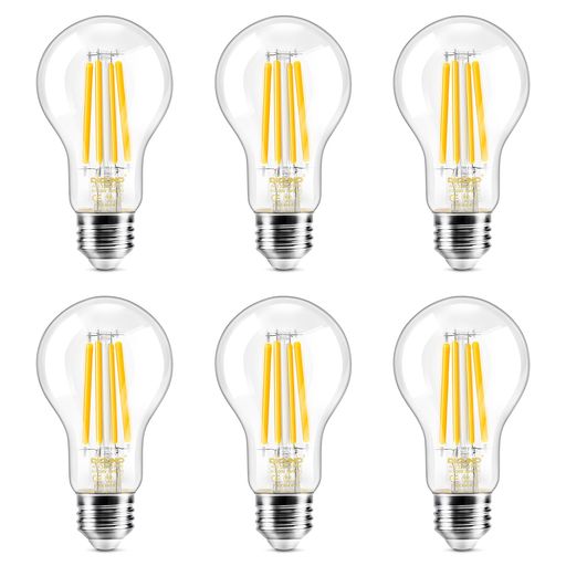 DiCUNO LED電球 E26口金 電球色 120W形相当 エジソン電球 12W フィラメント電球 1650lm 2700k 一般電球形 クリアタイプ 省エネ 全方向 A60 調光器非対応 6個入