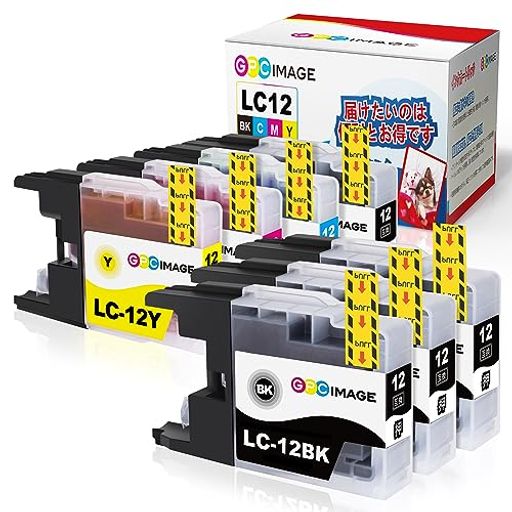 GPCImageLC12互換インクカートリッジLC12-4PK+LC12-BK黒3本(計7本)増量タイプブラザー(Brother)用インクカートリッジLC12J6910CDWJ860DNJ6710CDWJ960DN