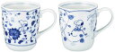 金正陶器(Kaneshotouki)すぬうぴい藍唐草ぺアマグカップセット唐草/ぶどう(化粧箱入)プレゼント贈り物ギフト630740
