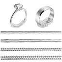 CHANJIF指輪サイズ調整4本セットリングアジャスター指輪ズレ防止リサイズスペーサー透明リング保護滑り防止脱落防止男女兼用