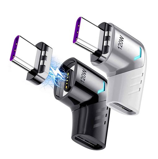 SisyphyマグネットUSB-Cアダプタ「2枚入り」、L字型TypeC磁気変換アダプター、USB2 ...