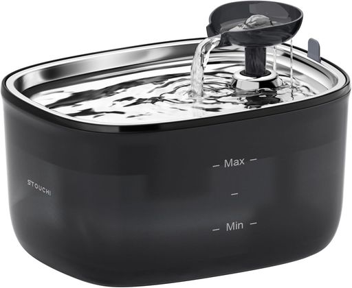 乐天商城 - STOUCHIペット用自動給水器猫・中小型犬用2.5L大容量304ステンレス製トレイ5層ろ過システム循環式ウォーターファウンテン静音設計(約25dB)LEDライト付き空焚き防止BPAフリーお手入れ簡単多頭…