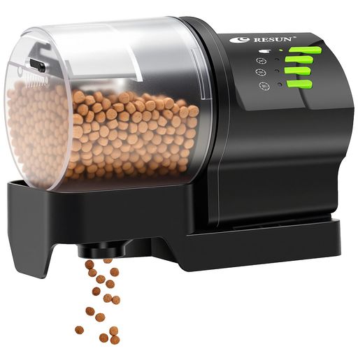 Ycozy自動給餌器魚アクアリウムオートフィーダー水槽タイムフィーダー電池/プラグインで動く餌やり器タイマー式湿気防止金魚錦鯉亀に適用|ResunAF2020