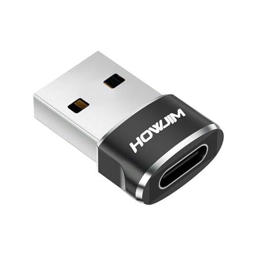 HOWJIM USB TYPE-C 変換アダプタ USB C 変換アダプタ 超小型 QC2.0 急速充電と高速データ転送同期 タイプC (メス) TO USB 2.0 (オス) OTG対応 イヤホン対応 タイプC 変換 M-ACBOOK PAD PRO
