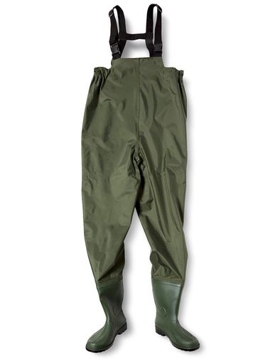 [富士手袋工業]ウェーダー胴付水中長靴ナイロンラジアルソール2076MossgreenL(25.5~26.0cm)