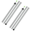 KOMCLUBテントポールタープポールステンレス製ブッシュボタン式全長240CM25MM直径分割式長さ調節可能3節連結2本セットキャノピーポールメインポール・サ...