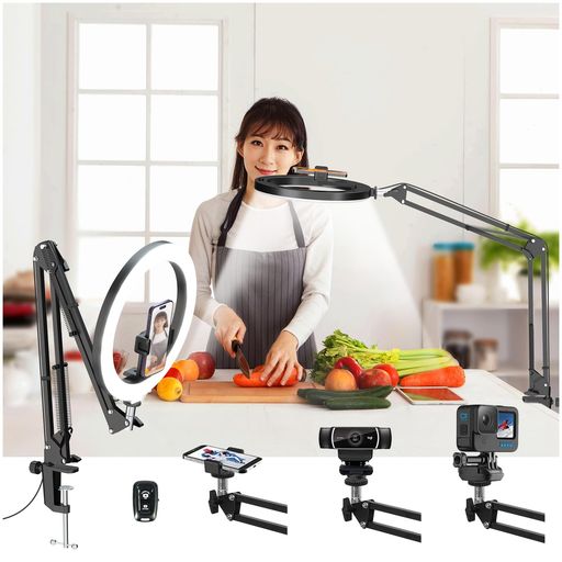 LUXSUREリングライトアーム撮影用ライト俯瞰撮影スマホスタンドライト付き10インチスマホ撮影スタンド手元撮影用スマホスタンド卓上スマホ撮影ライトringlight撮影照明スタンドUSB給電 LUXSUREリングライトアーム撮影用ライト俯瞰撮影スマホスタンドライト付き10インチスマホ撮影スタンド手元撮影用スマホスタンド卓上スマホ撮影ライトringlight撮影照明スタンドUSB給電