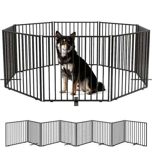 U-YocanPetペットゲート置くだけ小型ペットフェンス犬サークル折りたたみ犬ゲージ収納バッグ付きキャン..