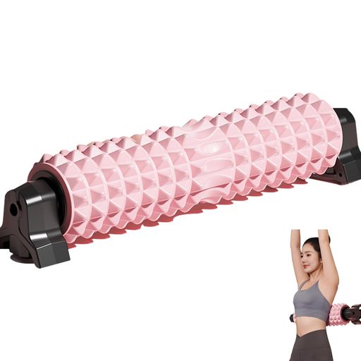 ATHULYAフォームローラー筋膜リリース取り外し可能な吸盤スタンド式ヨガポールグリッドフォームローラ..