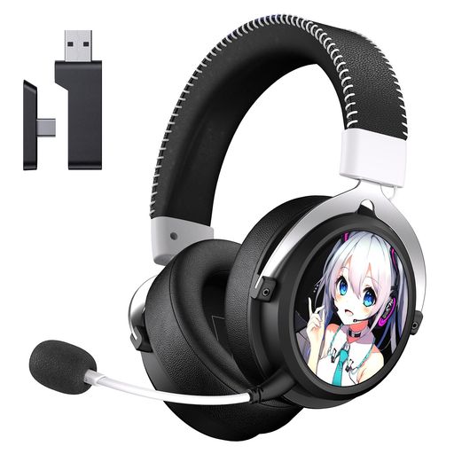 ゲーミングヘッドセットワイヤレスヘッドホン【4WAY超低遅延接続】PS5ヘッドセット70H再生Bluetooth5.3..