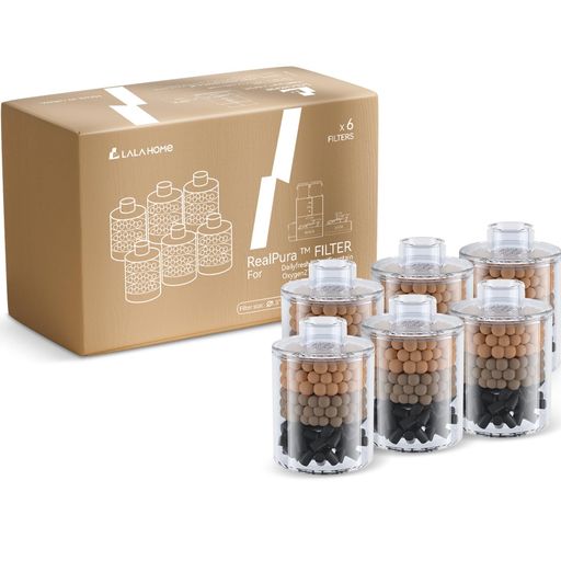 LALAHOMERealFountain自動給水器専用交換部品RealPuraフィルター6個入り(半年分)