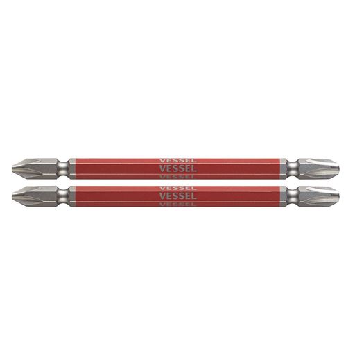 刃先:+2/+3 全長:110mm シャンク径:6.35mm 入数:2本 材質:ダイハード鋼(硬度HRC62) 18Vと40にV対応 マグネット入り 原産国:日本 RoHS10物質対応