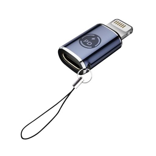 TypeCtoライトニング変換アダプタ27WPD急速充電PDチップ搭載高速データ転送(スマホとPC間のみ転送対応)USB-Ci-Phone変換コネクタアルミ合金外装ストラップ穴付きタイプCからiOS変換コネクタiOSUSB