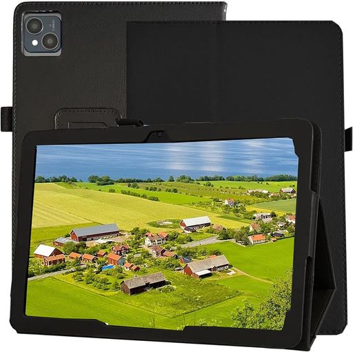 FOR AAUW T50 対応タブレットスリーブスタンド機能防水耐汚れ耐衝撃全面保護PU材質タブレットスリーブ【ブラック】