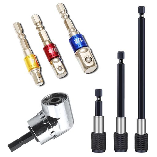 FQZMQBQインパクトドライバービット六角ビットソケットアダプターセット差込角6.35(1/4)・9.5(3/8)・12..