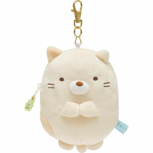 Rakuten - サンエックスすみっコぐらしぬいぐるみリール付パスケースねこPB69304H14.5xW11.5xD4.5cm