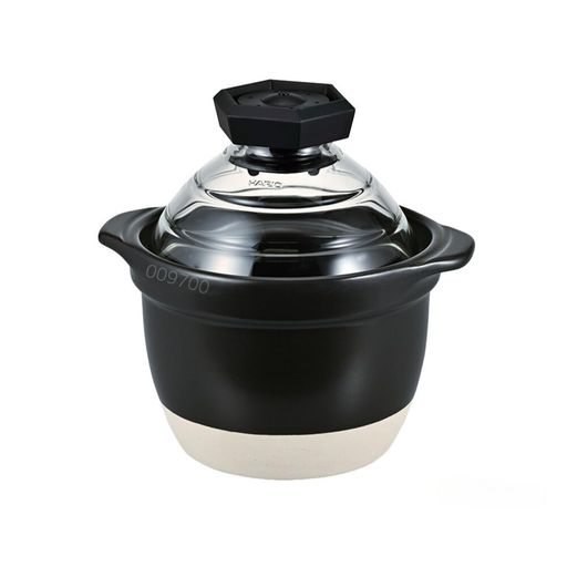 乐天商城 - HARIO(ハリオ)フタがガラスのご飯釜1~2合中身が見える耐熱ガラスギフトプレゼント日本製GNR-150-B-W