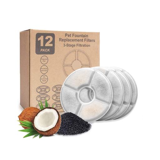 Melzoon自動給水器フィルター個別包装猫給水器フィルターペット給水器自動循環式給水器用犬猫用水飲み..