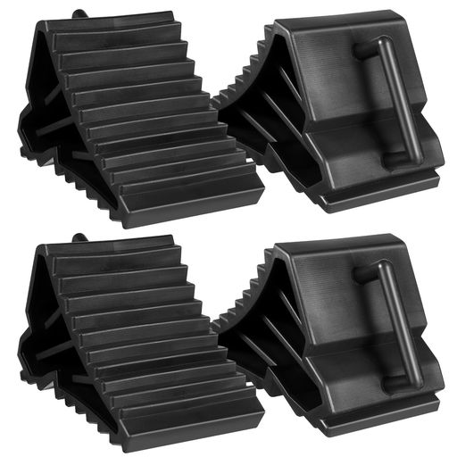 LEDMOMO車輪止め4個セットタイヤスリップストッパーゴム製トレーラー用整備駐車場キャンプに最適タイヤ止め車輪ストッパー普通車軽自動車小型トラック対応