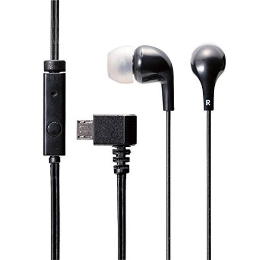 エレコム(ELECOM) microUSBヘッドホン ステレオ マイク有 ブラック EHP-MS100MBK