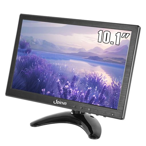乐天商城 - Upinva10インチIPSモニター1920x1200FHD(16:10)60Hz-BNC/VGA/AV入力内蔵スピーカー付きCCTV防犯カメラDVRPCゲーム機用小型ディスプレイ