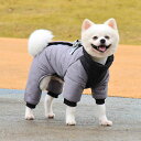 Bornoon犬服冬犬服綿服コートジャケットダウンベスト風ジャケット背中開き反射テープ付きハーネス付きお散歩お出かけ軽量四つの足一体型綿入れを牽引する厚い防寒撥...