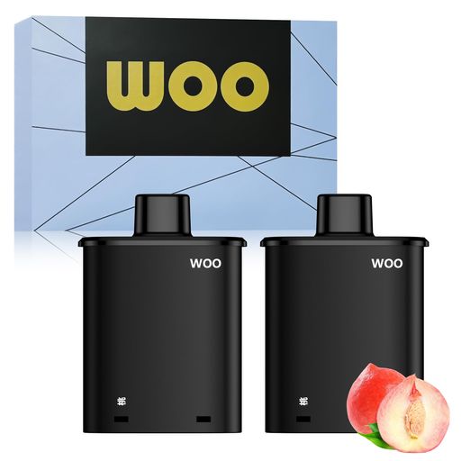 電子タバコVPAEべイプカートリッジ2個入り交換用POD使い捨て交換フレーバー使用簡単ポッド爆煙禁煙ベイプニコチン0タール0WOO桃