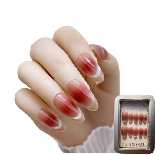 KokowomiteNails手作りネイルチップオーバルミデ