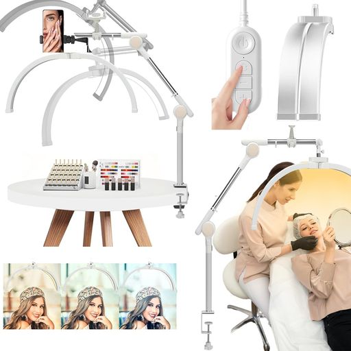 2024ハーフムーンledライトハーフムーンledライトまつげエクステ用まつげランプネイルデスクランプハー..