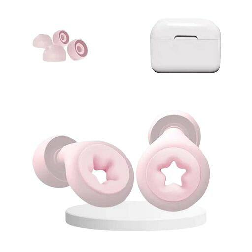 QEZEZA耳栓睡眠用1ペアシリコン製五芒星型騒音対策完全遮音ノイズ低減35db低減安眠快適設計聴覚プロテ..