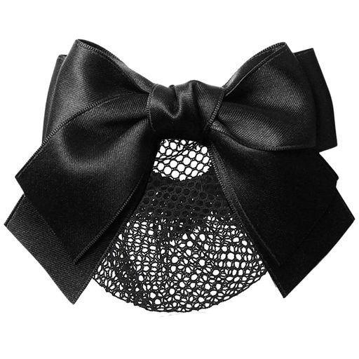 リボンバレッタネット髪飾りリボンシニヨンネットお団子ネットヘアアクセサリーまとめ髪ヘアネット髪色..