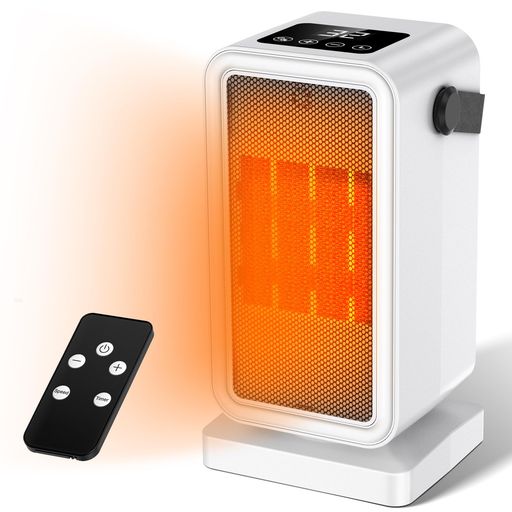 BOTISONEセラミックヒーター小型【2025冬新登場2秒瞬暖ECO知能恒温&節電対策】PTCセラミックファンヒーター15-35°C恒温2段階温風切替1-12Hタイマー機能リモコン付きマイナスイオン