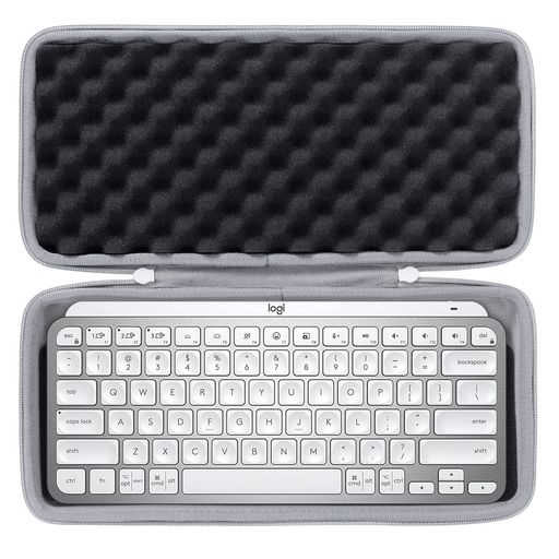 co2CREA収納ケース互換品logicoolロジクールMXKEYSminiformacKX700MPG/MXKEYSminiKX700PGミニマリストワイヤレスイルミネイテッドキーボード、グレーホワイト(ケースのみ)